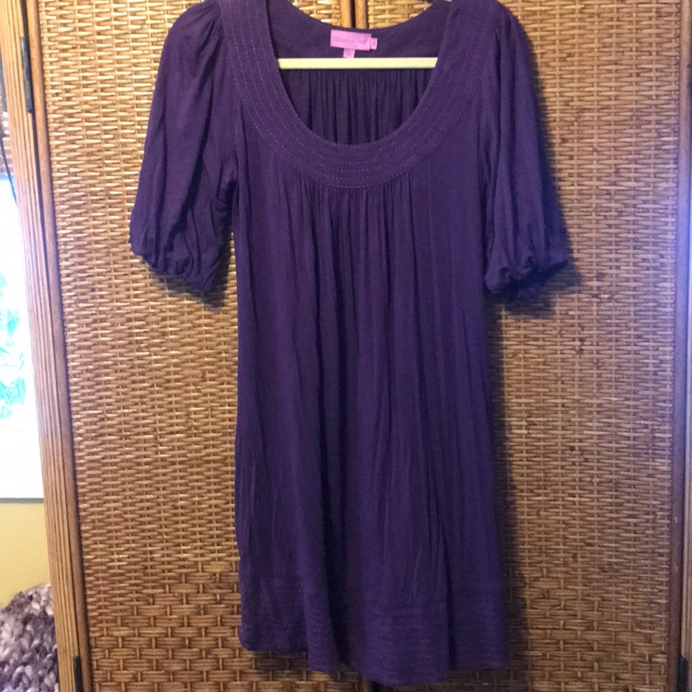 Christiane Celle Calypso purple cotton dress sizeS